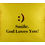 Christian dukaan Satin Cushion Cover - Smile… God Loves You - 16  X 16  , Yellow