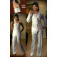 3-Piece Exclusive Full Lace Premium Night Suit - JKNS3P-1104, wine red