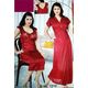 2 piece premium nighty homemaker style frilled - JKSETH-2P-1210, ranipink, free size  32-36  inch, one piece inner nighty and one piece outer gown