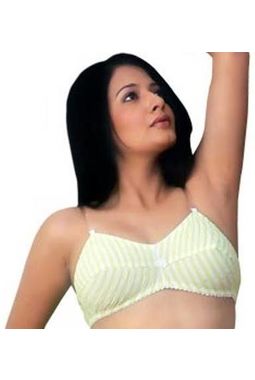 Transparent strap Bra Panty Style set, 30b, green and white