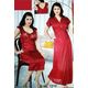 2 piece premium nighty homemaker style frilled - JKSETH-2P-1210, ranipink, free size  32-36  inch, one piece inner nighty and one piece outer gown