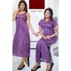 2 piece lace nighty with transparent front JKSETH-2P-FrontTransparent-1222, babypink, free size  30-36  inch, nighty with overcoat gown