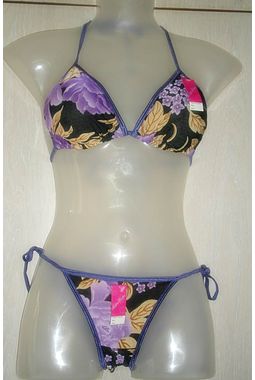 Metallic Shine String Bikini - Flexible Sexy - JKSHINEBIKINI, prints lavender