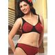 Exotic Bra panty set - JKLUST-0055, 36 b, catalog color - red black
