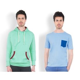 DUSG Men s Hooded Sweatshirt & T-Shirt Combo Pack, m