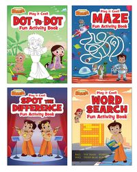 Chhota Bheem- Play It Cool! Fun Activity Books Box Set: Maze, Dot To Dot, Spot The Difference and Word Search