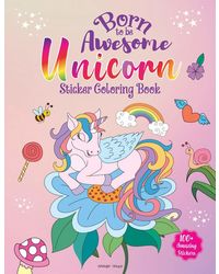 Born To Be Awesome Unicorn: Sticker Color