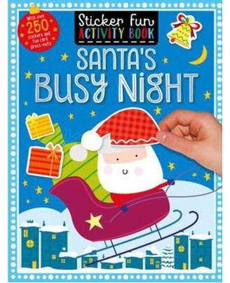 Sticker Scenes Colouring Book Santa s Busy Night