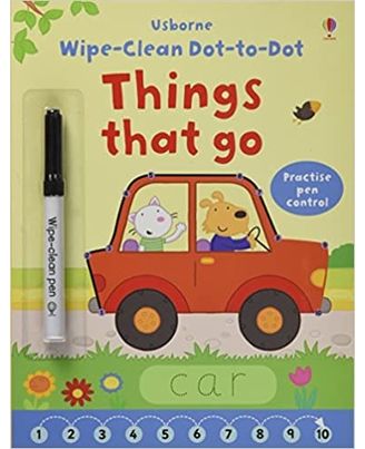 Wipe- Clean Dot- To- Dot Things That Go