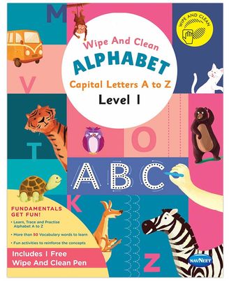 Navneet Wipe and Clean- Alphabet (Capital Letters A to Z) Level 1