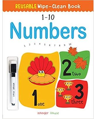 Reusable Wipe And Clean Book 1- 10 Numbers