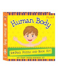 FLAP- 24 piece Puzzle+ Book- Human Body