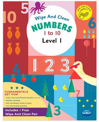 Navneet Wipe and Clean- Numbers (1 to 10) Level 1