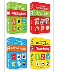 Amazing Flash Cards Set of 4 Boxes: Early Development of Preschool Toddler (220 Cards, Alphabet, Num