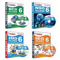 Class 6- NSO NCO IEO IMO Combo CD- pack+ Subscription for GLOWSOT & GLOWMOT