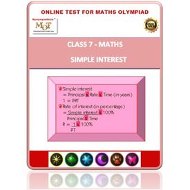 Class 7, Simple interest, Online test for Math Olympiad