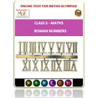 Class 5, Roman numbers, Online test for Math Olympiad