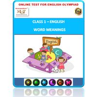 Class 1- Word meanings- Online test for English Olympiad