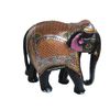 Wooden Elephant Gold Silver Painted
