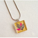 ART PENDANT - PINK AND GOLD by THE NEWLIFE SHOP