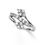 Classy White CZ Silver Finger Ring-FRL043