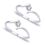 Round White CZ Silver Toe Ring-TR152