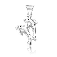 Baby Dolphins Silver Pendant-PD081