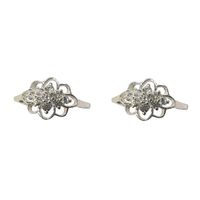 Stone Studded Silver Toe Ring-TOER002