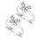 White Zircon Butterfly Silver Toe Rings-TR154