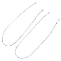 Ideal Plain Chain Silver Anklets-ANK005