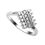 Lovely CZ Silver Finger Ring-FRL047