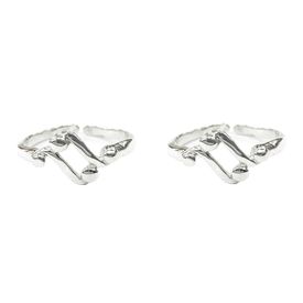 Style Plain Silver Toe Ring-TOER038