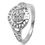 Designer CZ Silver Finger Ring-FRL042