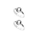 Classy Silver Casted Toe Ring-TR108