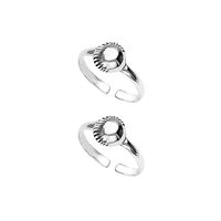 Classy Silver Casted Toe Ring-TR108