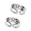 Classy White Stone Silver Toe Ring-TR151