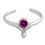 Pink Stone Sterling Silver Toe Ring-TR131