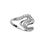 Elegant White CZ Silver Finger Ring-FRL035