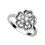 Lovely CZ Silver Finger Ring-FRL046
