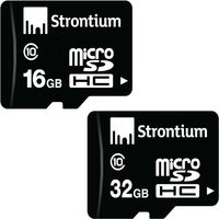 Combo Of Strontium 16GB & 32 GB microSDHC Memory Card (Class 10)