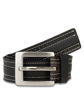 47 Maple Black Leather Belt