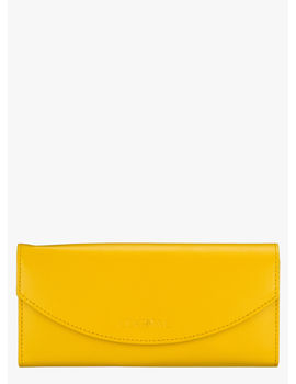 Cognac Yellow Leather Wallet