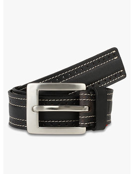 47 Maple Black Leather Belt
