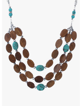 Thingalicious Brown Wood Necklace