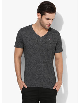Tommy Hilfiger Graphic V Neck T-Shirt,  dark grey, s