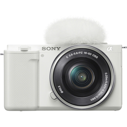 Sony ZV-E10 Mirrorless Camera with 16-50mm Lens, White
