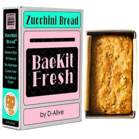 BaeKit Fresh Zucchini Bread by D-Alive (Nutrient Rich, Sugar-Free, Gluten-Free & All Natural & Healthy) - Easy Interactive DIY Baking Kit to Bake at Home, 500g