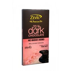 70% Dark Belgian Chocolate with Himalayan Pink Salt and Stevia 90 gm