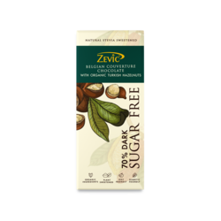 Zevic 70% Dark Belgian Chocolate with Organic Turkish Hazelnuts 40 gm