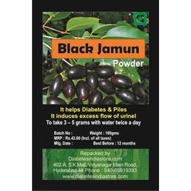 100% Pure Black Jamun Powder for Diabetics, 100 gms